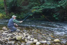 Fishing fast water