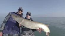 Video thumb for Fly Fishing HUGE open water Musky